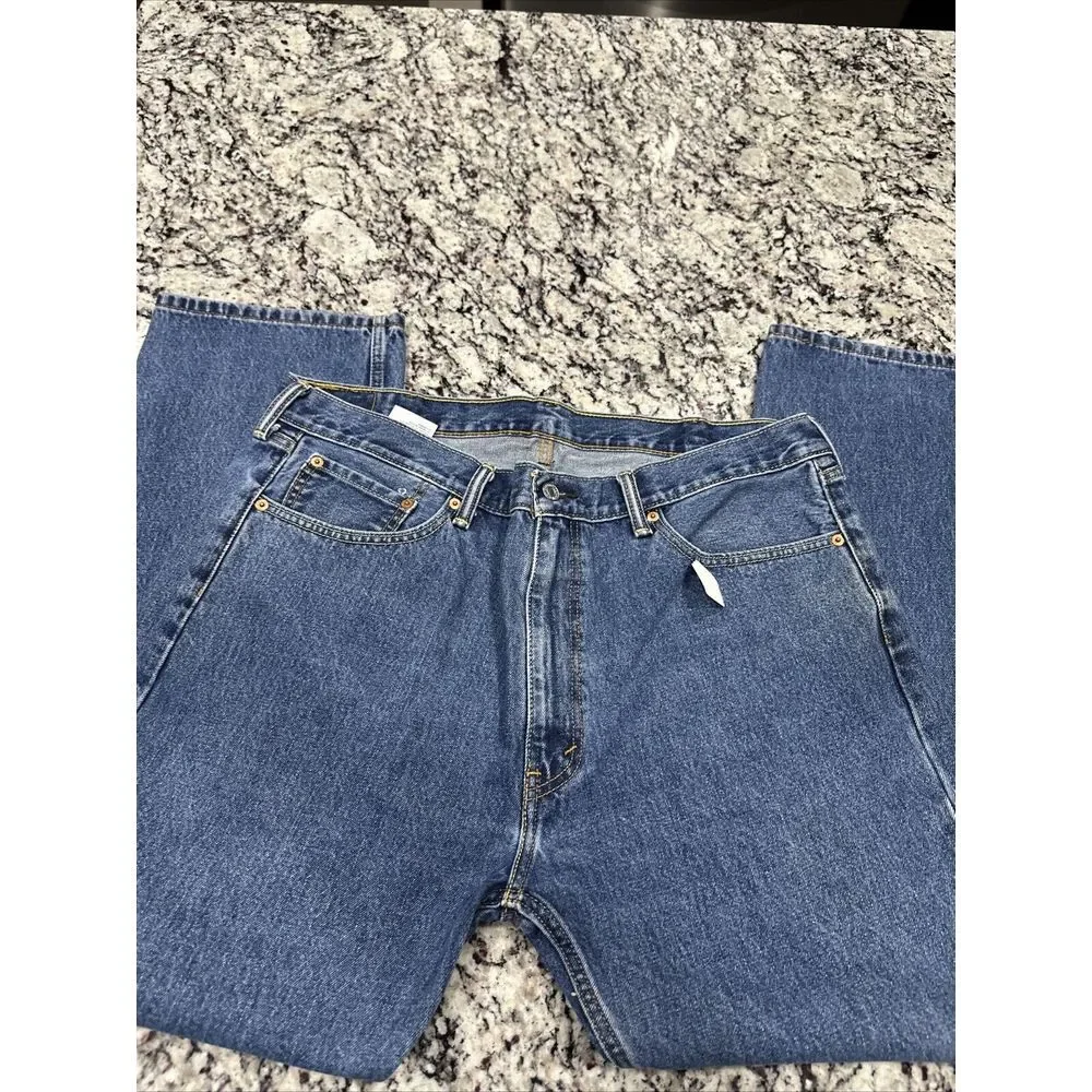 Levi's Men's Straight Jeans Blue Cotton 40x30‎ 505 Original Fit Jeans 2nd